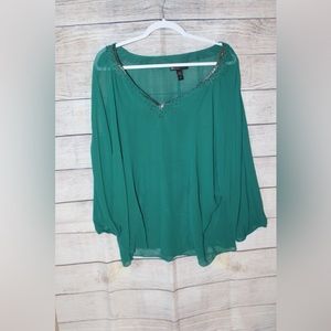 Lane Bryant - Green, cold shoulder- 18/20